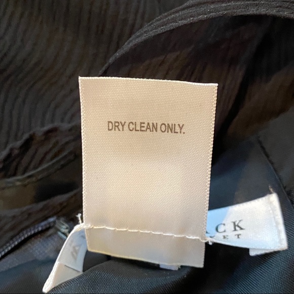 WHBM Formal Dress Silk Sheer Sleeveless Plunge Neckline Padded Bra Black S 4 - Picture 12 of 13